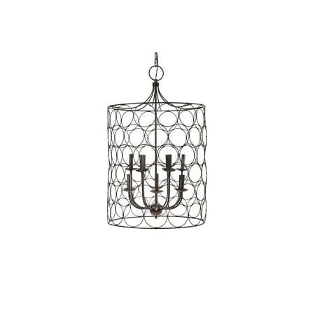 

Creative Co-Op Bronze Metal Chandelier with Circlet Designs & 12 Lights