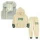 thumbnail image 5 of Chaleco cálido de invierno para niñas pequeñas, abrigo, sudaderas con capucha y pantalones, 3 piezas, traje deportivo de forro polar grueso para niños, ropa para adolescentes, chándales, 2023, 5 of 5