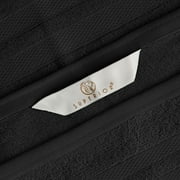 Superior Ultra Soft Cotton Solid 8-Piece Towel Sets, Black