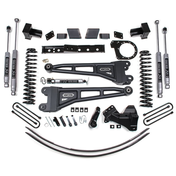 BDS 6" Radius Arm Lift Kit,NX2 Shocks,17-19 F250/F350 Super Duty,Diesel,2-Leaf