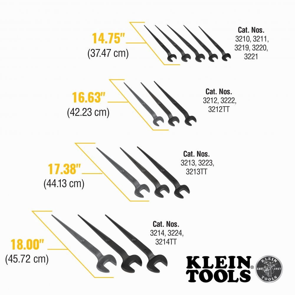 Klein Tools Offset Erection Wrench, 1-1/16" Opening