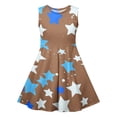 thumbnail image 4 of Cethrio Girls Casual Dresses, A-Line Sleeveless Party Dancewear Summer Dresses Brown Size 7-8 T, 4 of 5