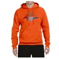thumbnail image 2 of Wild Bobby, Classic Ford Mustang Car Logo, Cars and Trucks, Unisex Graphic Hoodie Sweatshirt, Orange, 3X-Large, 2 of 3