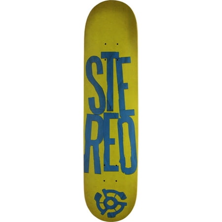 STEREO Skateboard Deck STACKED LOGO GREEN/BLUE 7.5