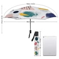 thumbnail image 2 of POBUDS Windproof Automatic Umbrella – Steel-Carbon Fiber Frame, UV-Blocking Black Coating Inside, Auto Open/Close - Shapes And Bold Brush Lines, 2 of 8