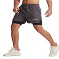 thumbnail image 2 of Men Sports Short Trousers  Casual Quick Drying Sweatpants with Inner Layer Elastic Waist Drawstring Shorts, 2 of 6