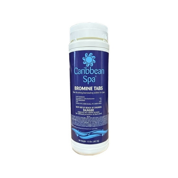 Caribbean Spa Slow Dissolving Bromine Pool Chemicals, 1.5 lbs