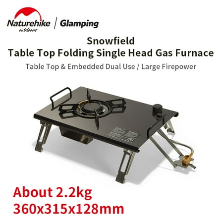 Naturehike 4000W Portable Folding Gas Stove | Stainless Steel Camp Cooking Furnace for IGT Table