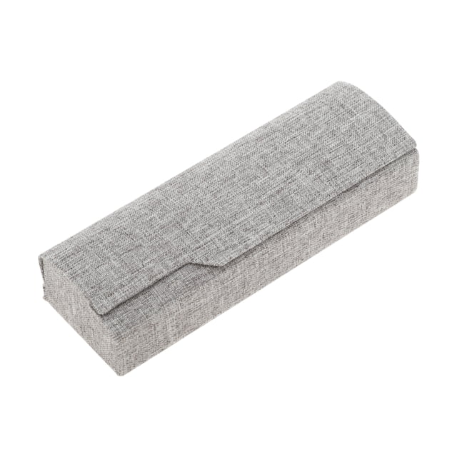 Estuche para Gafas de Lino Sintético 1 Pc Portátil Almacenamiento de Gafas Gris