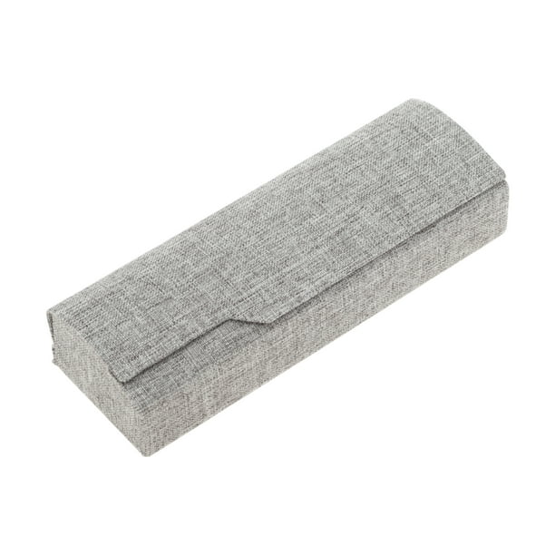 Estuche para Gafas de Lino Sintético 1 Pc Portátil Almacenamiento de Gafas Gris