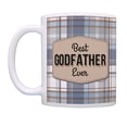 thumbnail image 2 of ThisWear Godfather Gift Best Godfather Ever Mug Godfather Fathers Day Mug Coffee Mug Blue Plaid, 2 of 4