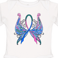 thumbnail image 4 of Inktastic Thyroid Cancer Awareness with Butterfly Ribbon Words Boys or Girls Long Sleeve Baby Bodysuit, 4 of 5