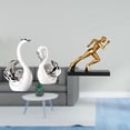 thumbnail image 2 of estatua de cisne,Figuras de cisne de cerámica modernas,Estatua del corredor,Estatua de corredor Escultura de arte abstracto Figura,Estatua de personaje para centro de mesa coleccionable, 2 of 8