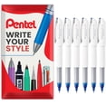 thumbnail image 1 of Pentel BY108 Floatune Stylo à Bille Roulante Avancé Pointe 0,8 mm - Bleu Lot de 6, 1 of 2