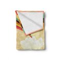 thumbnail image 2 of Vintage Rainbow Soft Flannel Fleece Throw Blanket, Rainbow Coming out of a Cloud Sky with Stars Retro Style, Cozy Plush for Indoor and Outdoor Use, 50" x 70", Multicolor, by Ambesonne, 2 of 6