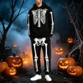 thumbnail image 2 of CONFREE Halloween Mens Sweatsuit 2 Peice Sets Hallowmas Men's Jogging Tracksuit Set Skeleton Graphic Pullover Hoodies Pants Athletic Sweat Suit for Men, 2 of 8