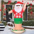 thumbnail image 7 of Christmas Inflatable Santa Claus Outdoor Yard Decorations 7ft Blow Up Giant Hawaiian Animated Hula Santa Inflatables Shaking Dance Xmas Blowups Led Lights Outside Lawn Holiday Vacation Decor, 7 of 7