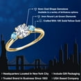 thumbnail image 2 of Gem Stone King 10K Yellow Gold White Created Sapphire and Swiss Blue Topaz 3-Stone Ring for Women | 1.30 Cttw | Round 6MM | Gemstone September Birthstone | Size 9, 2 of 6