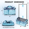 thumbnail image 5 of Fegat Dance Bag with Garment Rack, 23" Glittering Rolling Dance Competition Bag Prism-Glowing Waterproof Dance Duffel Bag Costume Suitcase for Dancers Performer Artist,Sparkle Blue, 5 of 10