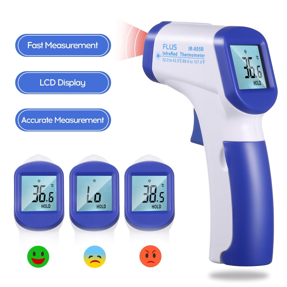 Carevas Ear Forehead Thermometer Mini Digital Infrared Baby Temperature.