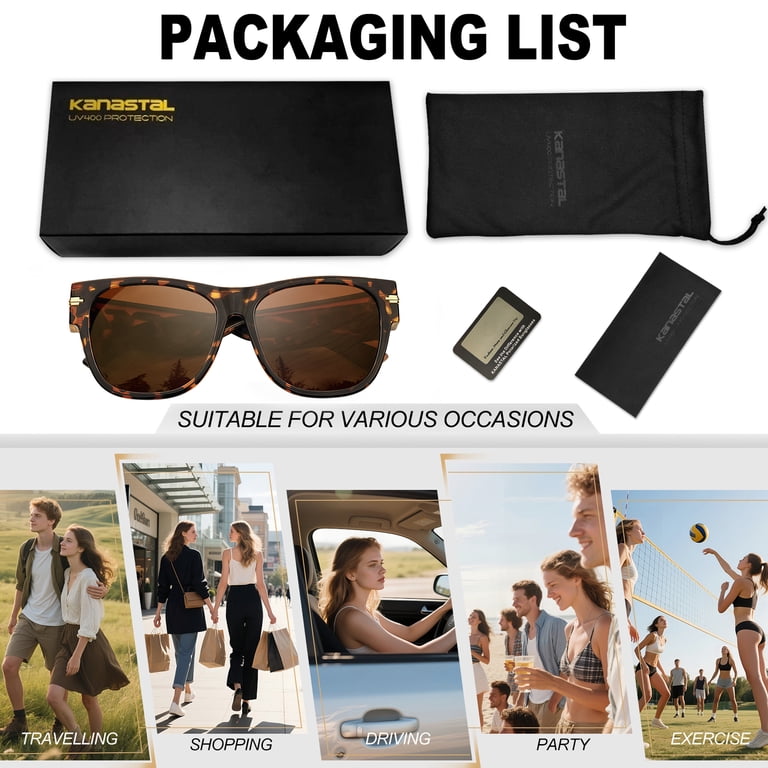 Kanastal Polarized Fit-Over Sunglasses, Brown Square photo 3