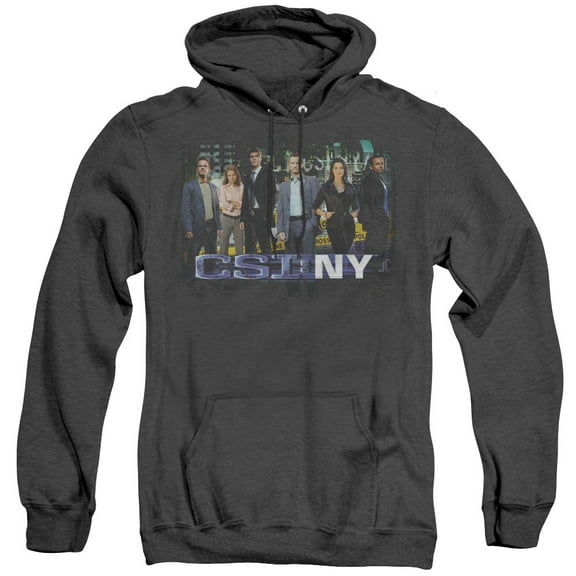 Csi Ny Cast Adult Heather Hoodie Sweatshirt Black