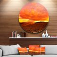 thumbnail image 1 of Designart - Dramatic Red Sunset at Desert' Extra Large Wall Art Landscape, 1 of 4