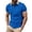 Blue, variant on Mens Shirts Short Sleeve, Mens Fashion Color Block Shirts Casual Short Sleeve T Shirt Striped Lightweight Comfy Golf Shirts Summer Tops