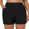thumbnail image 3 of TODOZO Women's Swim Shorts High Waisted Bathing Suit Bottoms Swimsuit Tankini Boy Shorts with Liner Swim Board Shorts Stretchy Quick Dry Swimsuit Bottoms Ruched High Cut Full Coverage Bottom, 3 of 8