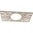thumbnail image 2 of 34"W x 17"H x 12 5/8"ID x 1/4"T Hoover Wood Fretwork Pierced Ceiling Medallion, Birch, 2 of 3