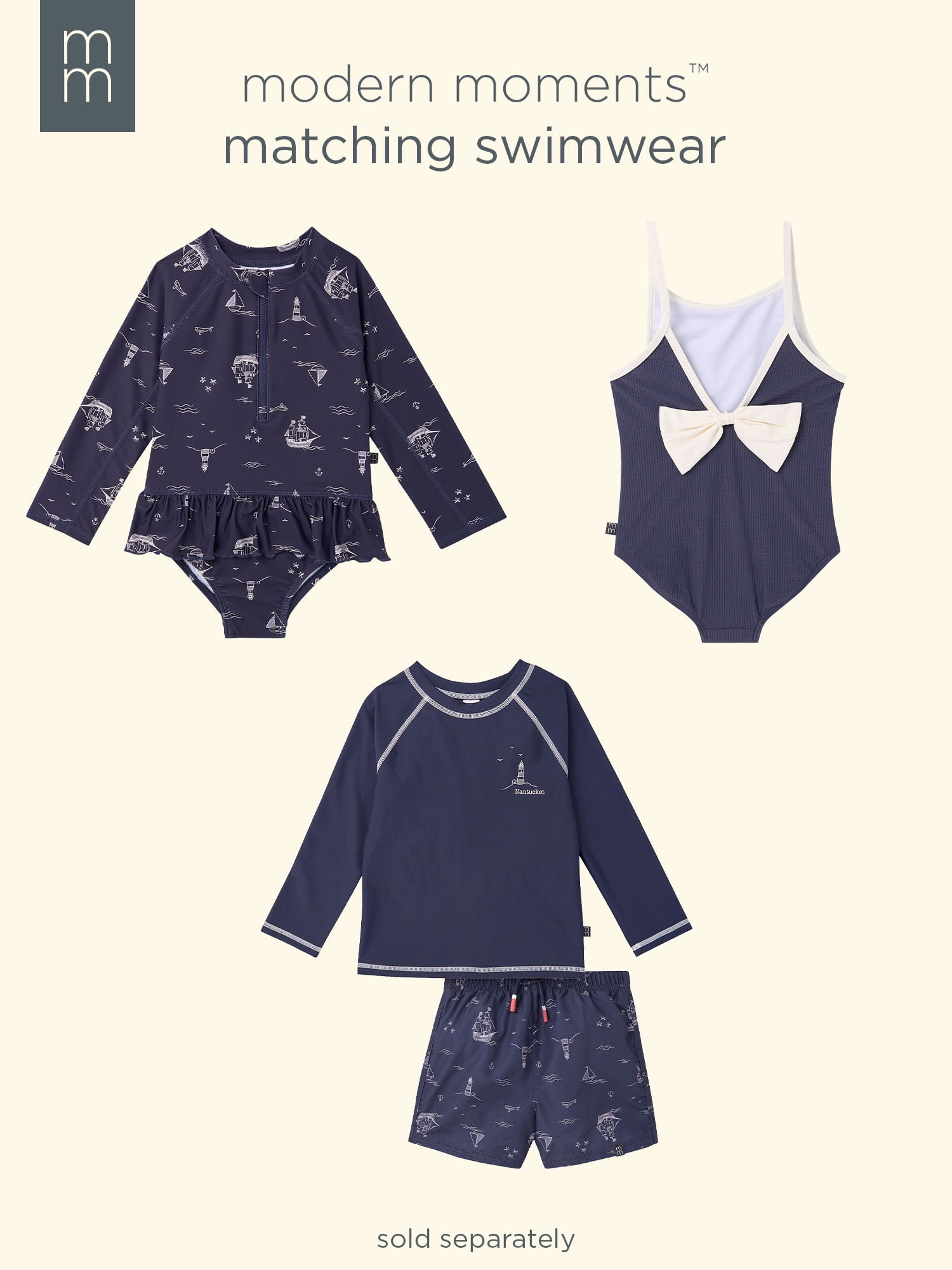 Modern Moments by Gerber Baby and Toddler Girl Rash Guard with Ruffles, Sizes 0/3M-5T