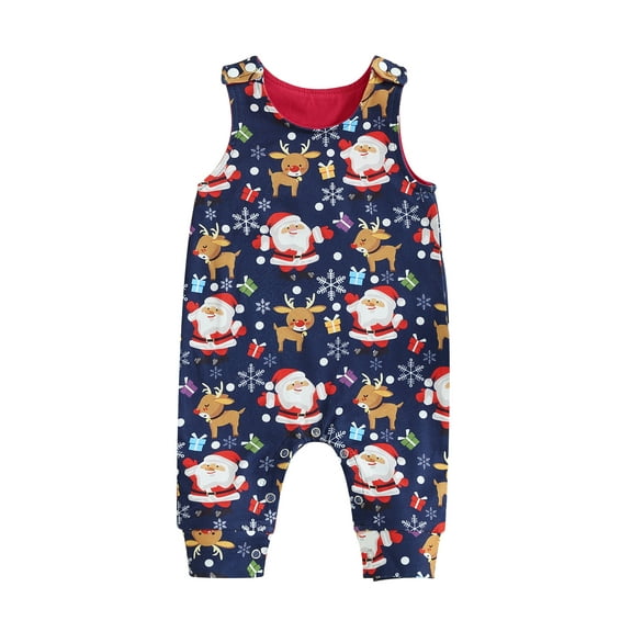Wassery Baby Girls Christmas Footies Rompers Newborn Girls Sleeveless Christmas Tree Print Jumpsuit 3 6 12 18 Months Infant Girls Fall Playsuits Clothes