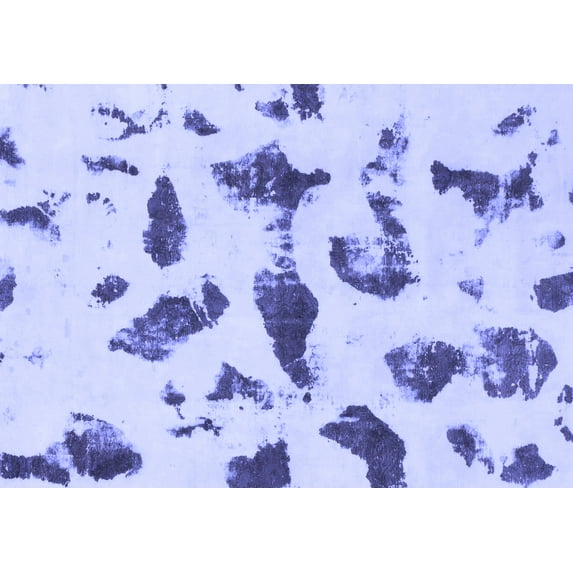 Ahgly Company Indoor Rectangle Abstract Blue Modern Area Rugs, 6' x 9'