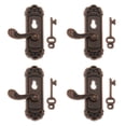 thumbnail image 2 of 4 Pares de de Puerta Derecha de Bronce de , Manijas con Lves, Artículos de Bricoje CUTICAT Cerradura y llave de casa de muñecas, 2 of 8