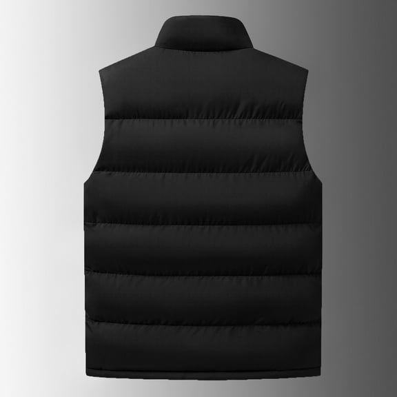 Baberdicy Women's Plus-Size Quilted Vest, Hooded Mid-Length Gilet, Layering for Hikes & Shopping , Plus-Size Quilted Vest, Hooded Mid-Length Gilet, Winter Warmth Black L