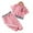Pink, variant on WOLLED Kids Toddler Girls Summer Casual Suits Baby Two Piece Solid Color Short Sleeved T-Shirt Trousers Suit Outfit Set for 1-10Y