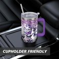 thumbnail image 4 of Butterfly Tumbler with Lid and Straw, Stainless Steel 40oz Tumbler with Handle, Butterfly Travel Coffee Mug Water Bottle, Butterfly Gifts Cups for Women and Girls, 4 of 5