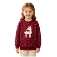 thumbnail image 5 of Nwiuh Toddler Boys Girls Christmas Sweatshirt Long Sleeve Baby Santa Claus Sweaters Xmas Winter Clothes 1-7T (Red, 3-4 Years), 5 of 6