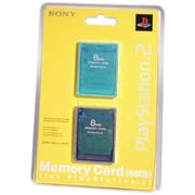 PS2 MEMORY CARD 2 PACK EMER & GRAY - PlayStation 2