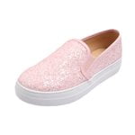 

Feversole Women s Fashion Slip-On Sneaker Casual Platform Loafers Glitter Baby Pink Size 9 M US