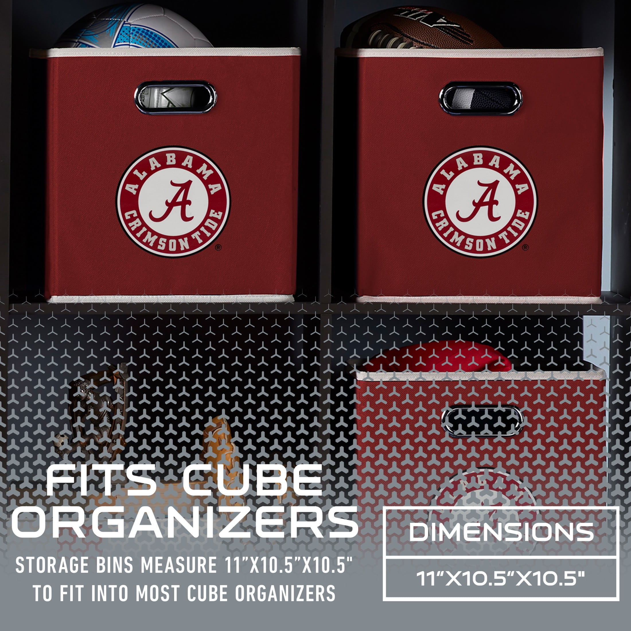 Alabama Crimson Tide Franklin Sports 11'' x 10.5 x 10.5'' Storage Bin - Terylene Fiber - All Ages