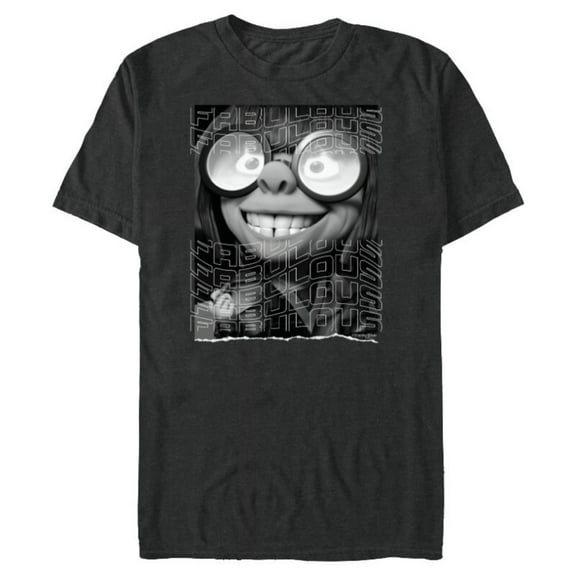 Disney and Pixar’s The Incredibles Edna Mode Fabulous Quote - Short Sleeve Blended T-Shirt for Adults - Customized-Dark Heather