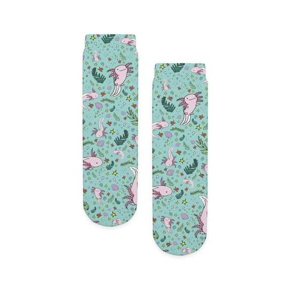 CafePress - Axolotls - Unisex Novelty Printed Crew Kids Socks