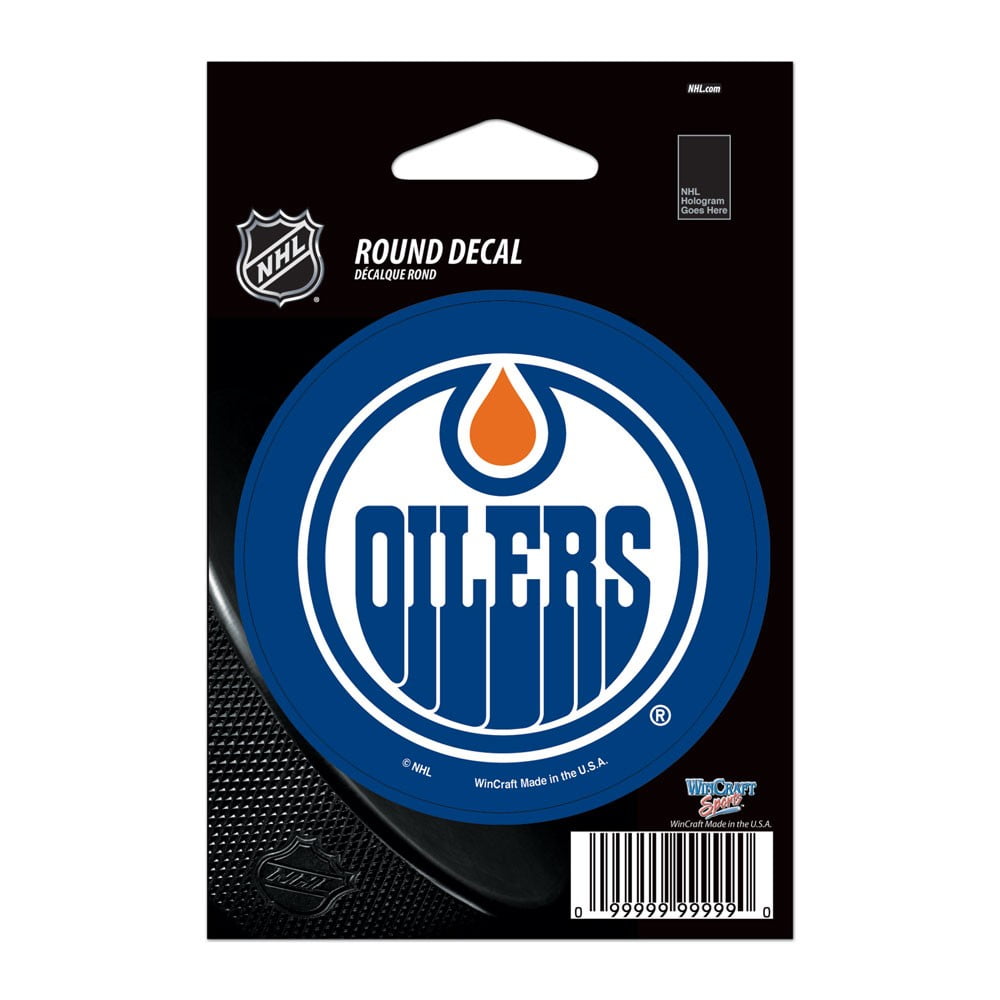 Edmonton Oilers Official NHL 3" x Round Automotive Car Decal 3x3 by