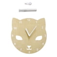 thumbnail image 2 of 8"" Wood Wall Clock Watch Non-ticking Battery Powered Indoor Classroom Office Hotel Shops Cafe Nursery - Cat, 2 of 8