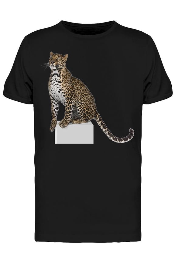 Leopard On Pedestal T-Shirt Men -Image by Shutterstock, Male Small