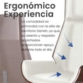 thumbnail image 4 of Fohfurniture - Silla de oficina giratoria de piel sin brazos (blanco), 4 of 6