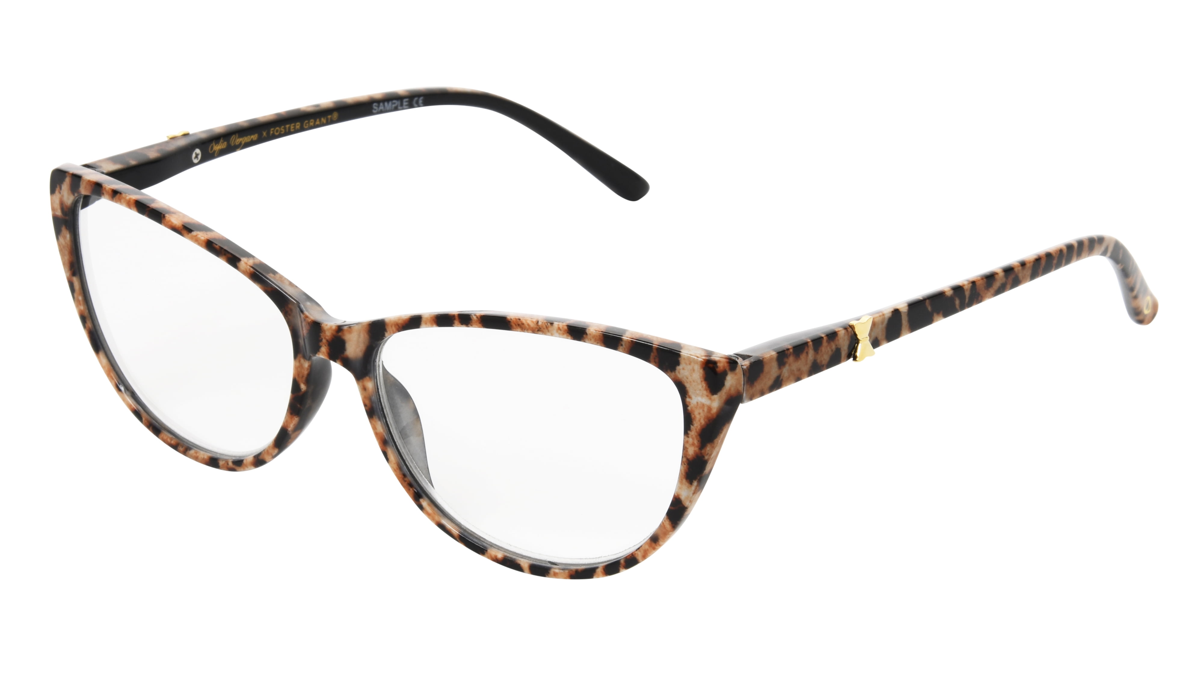 Sofia Vergara Leopard/Black Cat Eye Reader 2.50