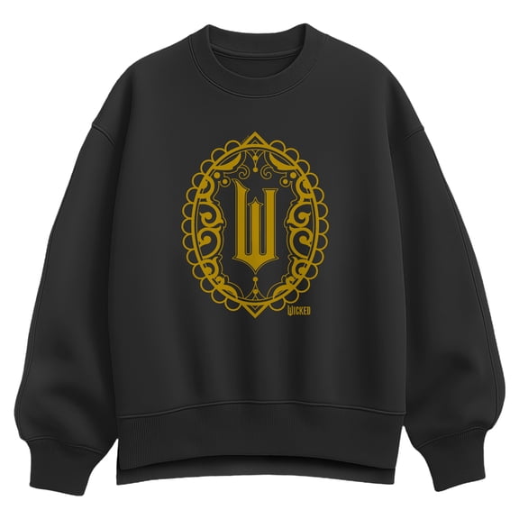 Wicked - Art Deco Logo - Women's Oversized Fleece Crew Sweatshirt
