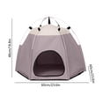 thumbnail image 3 of Hexagon Pet Tent Outdoor Camping Portable Folding Dog Cat House, Waterproof Tear-Resistant Travel Shelter, Mesh Ventilation, Lightweight Bed, 60x60x48cm, 3 of 6
